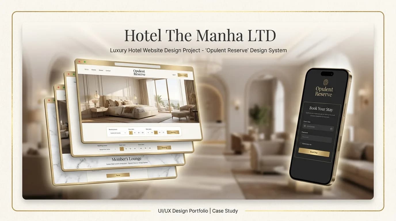 Hotel The Manha website shown on desktop and phone
